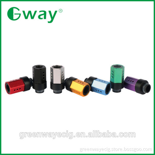 2015 wholesale colorful aluminum and derlin drip tip, 510 airflow control drip tip multi types individual package